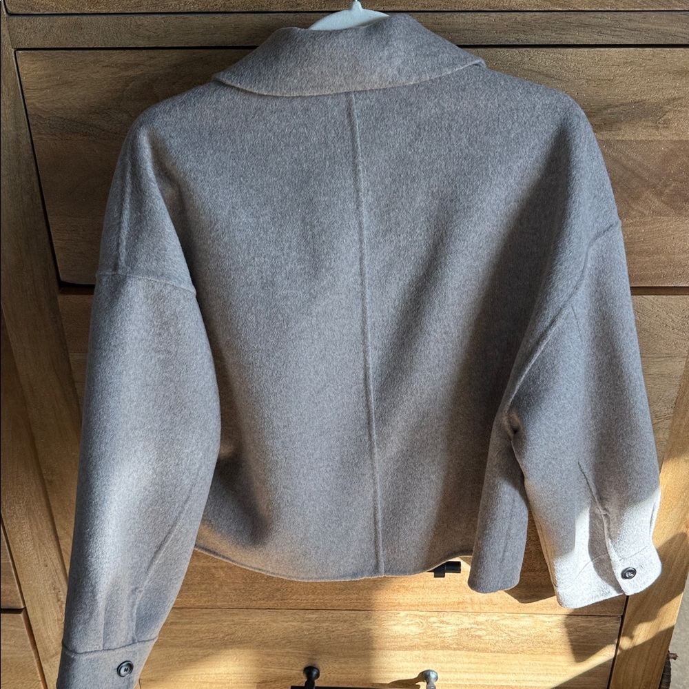 Zara Taupe Wool Blend Jacket - Picture 5 of 8
